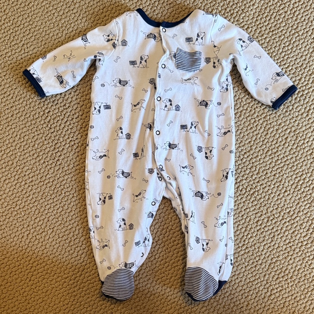 Baby One Piece with Dog Print
